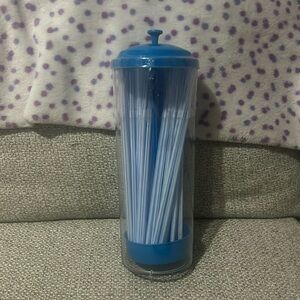 Straws with holder.